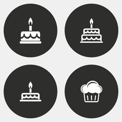 Cake icon set.