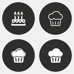 Cake icon set.