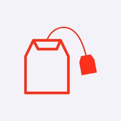 tea bag icon stock vector illustration flat design