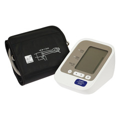 Automatic digital blood pressure monitor isolated on white background. Tonometer