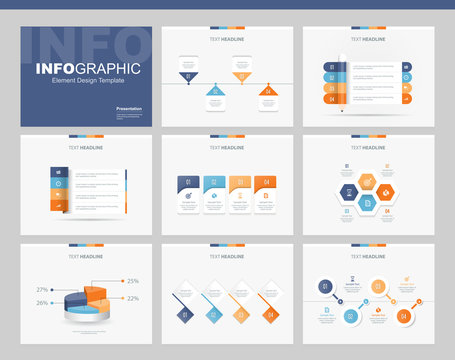 flat vector set infographics element design template. for business, presentation  , brochure, annual report and web design
