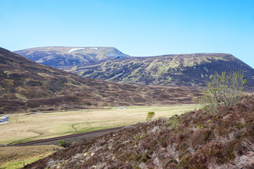 Fototapeta na wymiar Scottish Highlands in spring (near Dalwhinnie), UK.