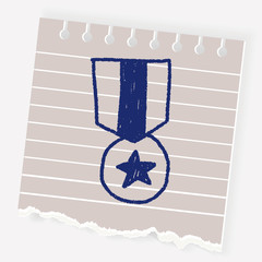 Medal doodle drawing
