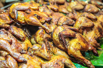 Grill chickens barbecue food | Delicious tasty smoke meal