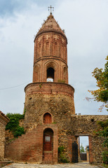 Fototapeta na wymiar Bell tower of St. George's Church in Sighnaghi city. Georgia