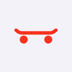 skateboard side view icon stock vector illustration flat design