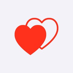 heart icon stock vector illustration flat design