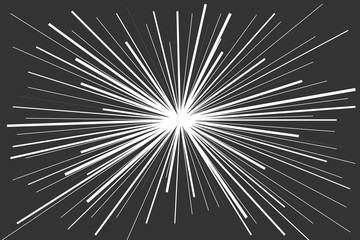 Obraz premium Comic explosion on a black background