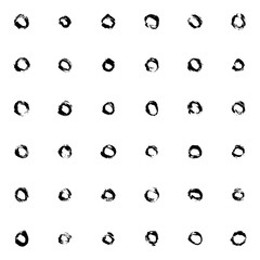 Hand-drawn grunge pattern with a dry brush using black ink. Pattern made of geometric shapes, strokes and spots. Vector background can be used in printing, fabric, packaging, fashion, wraping