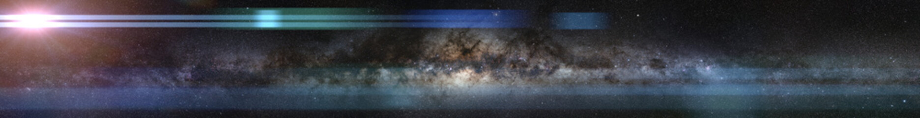 bright star in front of a galaxy