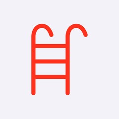 ladder icon, vector illustration. Flat design style