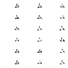 Naklejka premium Hand-drawn grunge pattern with a dry brush using black ink. Seamless pattern made of geometric shapes, strokes and spots. Vector background can be used in printing, fabric, packaging, fashion, wraping