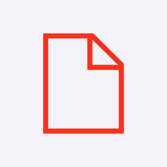 Blank sheet of paper icon stock vector illustration flat design