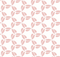 Seamless pink ornament. Modern geometric pattern with repeating elements