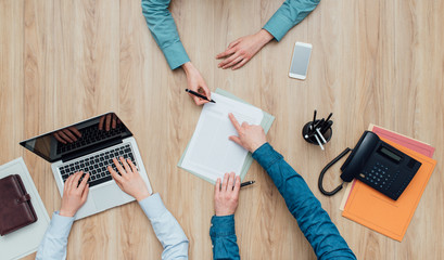 Woman having a business meeting
