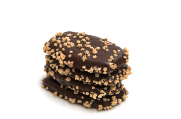 Obraz na płótnie Canvas Cookies in chocolate isolated