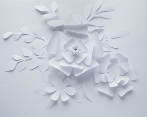 paper flower on white background
