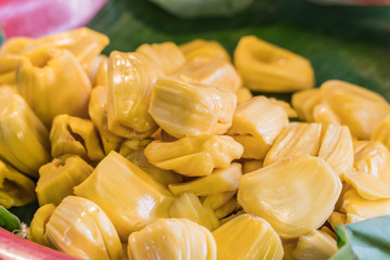 Peeled off Jackfruit in the local market
