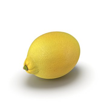 Lemon isolated on white. 3D illustration