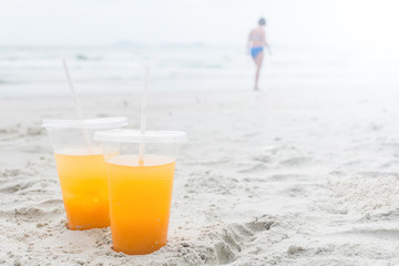 Orange juice in a glass