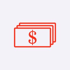 dollar money icon stock vector illustration flat design