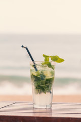 Mojito cocktail with ice