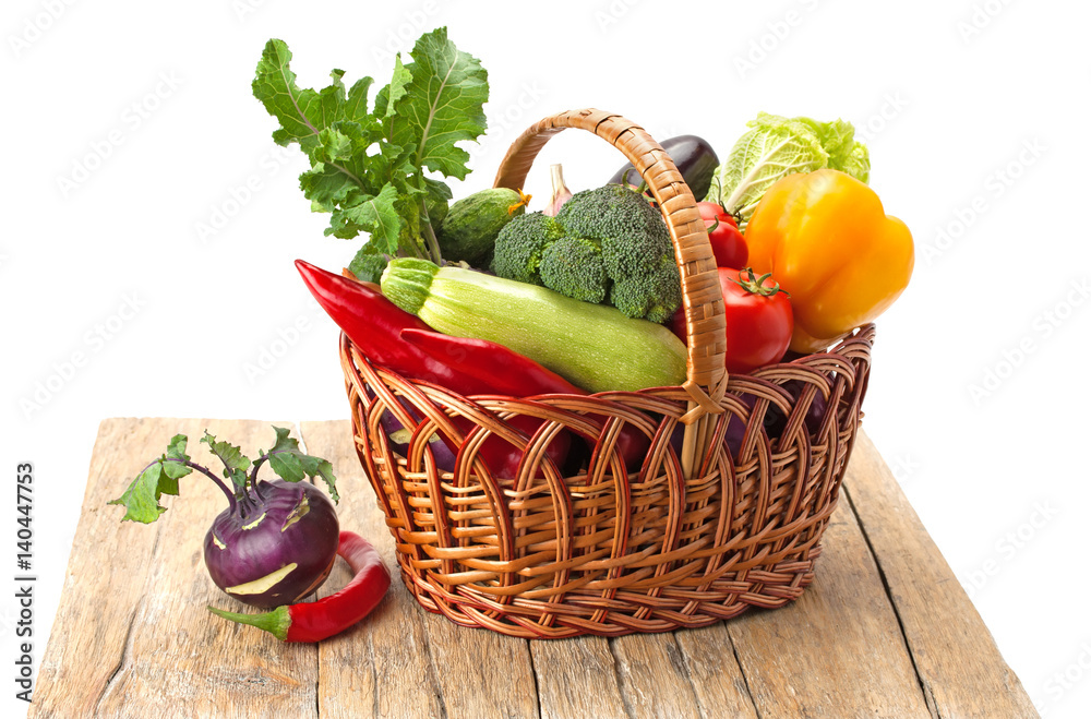 Wall mural fresh and ripe vegetables