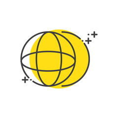 Golbal Advertisement, marketing icons yellow mark