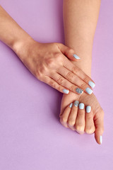 Beautiful well-groomed female hands.