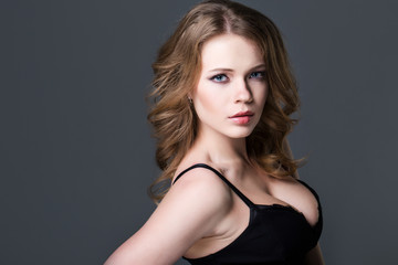 Fototapeta premium Beautiful woman with makeup, hairstyle.