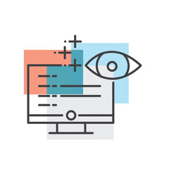 TV Advertisement, marketing icons Flat Color