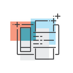 Fax Advertisement, marketing icons Flat Color