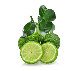 fresh bergamot isolated on white background