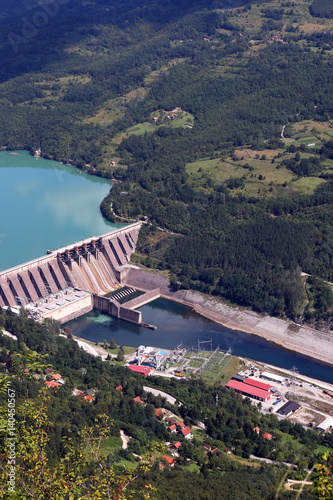 "hydroelectric power plant on river" Stock photo and royalty-free