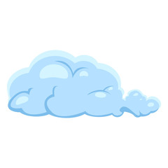 Vector Single Blue Cloud Icon