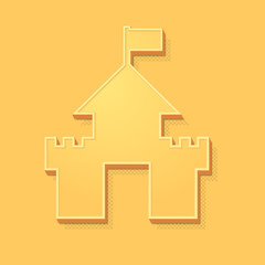 ikona vintage 3D z obrysem i cieniem © vempireart