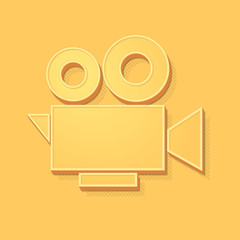 ikona vintage 3D z obrysem i cieniem © vempireart