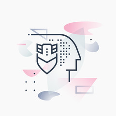 Personal Data Security Futuro Illustration.