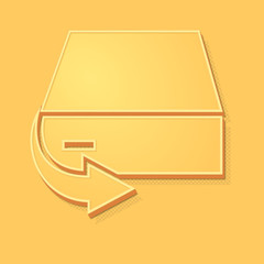 ikona vintage 3D z obrysem i cieniem © vempireart