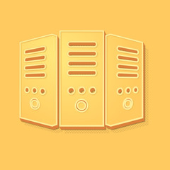 ikona vintage 3D z obrysem i cieniem © vempireart