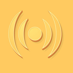 ikona vintage 3D z obrysem i cieniem © vempireart