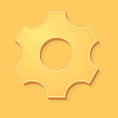 ikona vintage 3D z obrysem i cieniem © vempireart