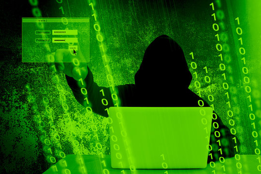 Computer hacker or Cyber attack concept background 