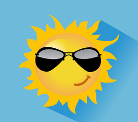 Vector illustration of sunrise sun