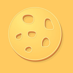 Fototapeta premium ikona vintage 3D z obrysem i cieniem