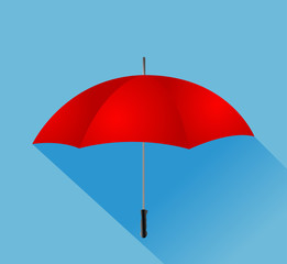 Red umbrella vector illustration