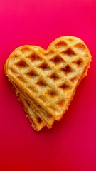 Heartshaped waffles for Waffle Day, 25th March