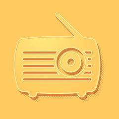 ikona vintage 3D z obrysem i cieniem © vempireart