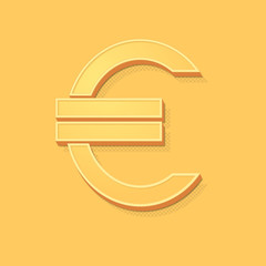 ikona vintage 3D z obrysem i cieniem © vempireart