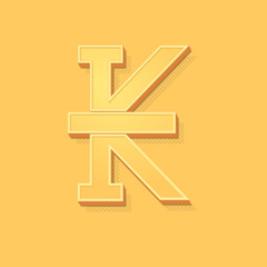 ikona vintage 3D z obrysem i cieniem © vempireart